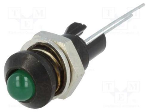 Luz Indicadora: Led, Convexa, Verde, 8mm, para Im.