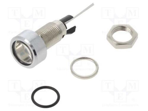 Luz Indicadora: Led, Plana, Azul, 8mm, para Impre.