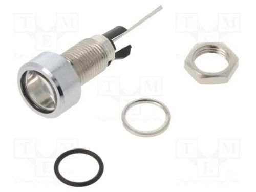 Luz Indicadora: Led, Plana, Azul, 8mm, para Impre.