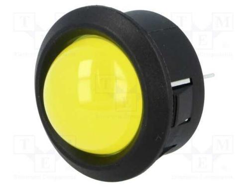 Luz Indicadora: Led, Convexa, Amarela, 25,65mm, p.