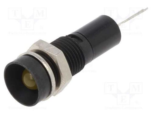 Luz Indicadora: Led, Côncavo, Amarela, 12vdc, 8mm.