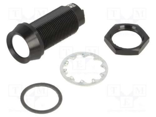 Luz indicadora: LED, plana, branco frio, 24÷28VDC.