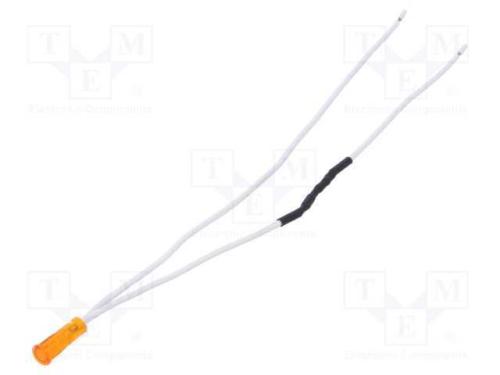 Luz indicadora: LED, côncavo, amarela, 220VDC, 22.