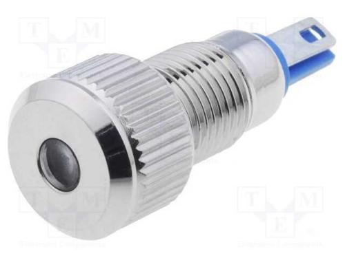 Luz indicadora: LED, plana, vermelho, 24VDC, 8mm,.