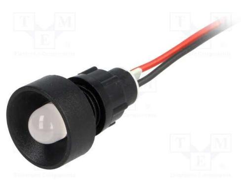 Luz indicadora: LED, côncavo, azul, 220VDC, 13mm,.