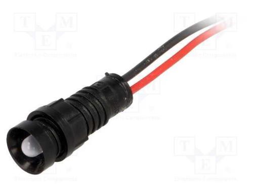 Luz indicadora: LED, côncavo, azul, 220VDC, 11mm,.