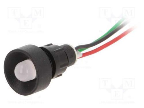 Luz indicadora: LED, côncavo, vermelho/verde, 230.