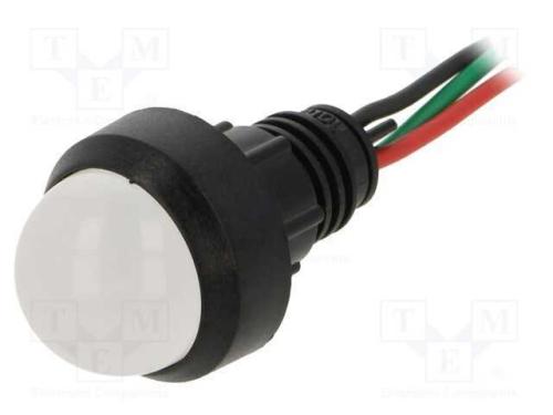 Luz indicadora: LED, convexa, vermelho/verde, 230.