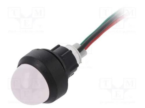 Luz indicadora: LED, convexa, vermelho/verde, 230.