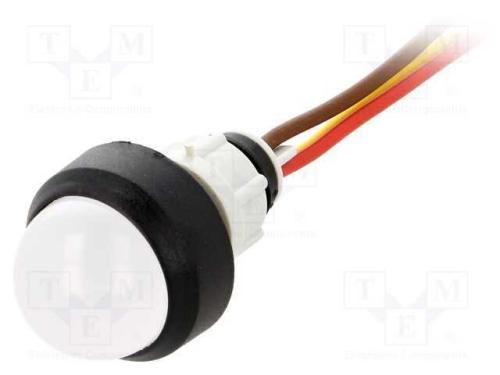 Luz indicadora: LED, convexa, amarelo/vermelho, 2.