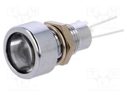 Luz indicadora: LED, plana, branco, 8,2mm, IP67, .