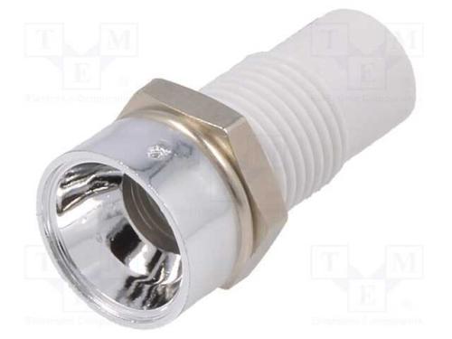 Luz indicadora: LED, côncavo, 8mm, policarbonato,.