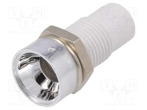 Luz indicadora: LED, côncavo, 8mm, policarbonato,.