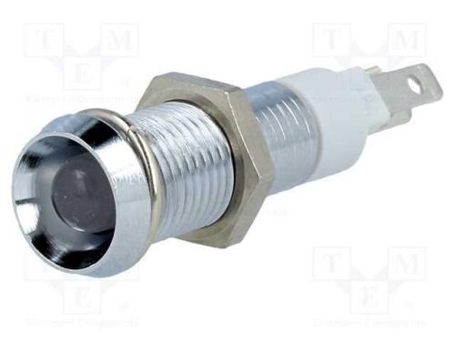 Luz indicadora: LED, côncavo, vermelho/verde, 24÷.