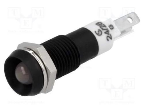 Luz indicadora: LED, côncavo, vermelho/verde, 24÷.