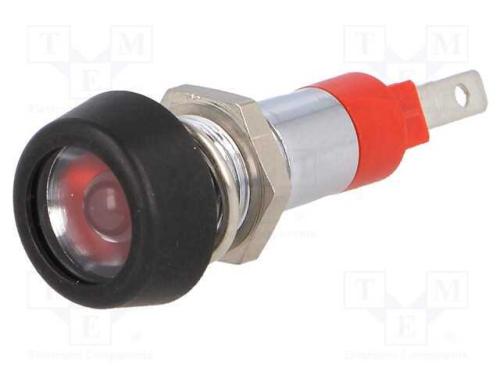 Luz indicadora: LED, plana, vermelho, 24÷28VDC, 2.
