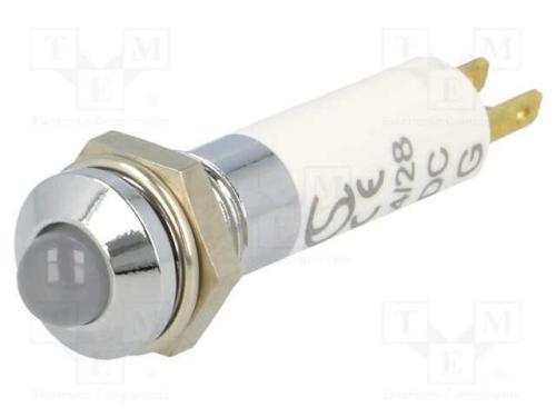 Luz indicadora: LED, convexa, vermelho/verde, 24÷.