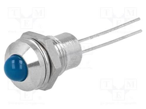 Luz indicadora: LED, convexa, azul, 8,2mm, IP40, .
