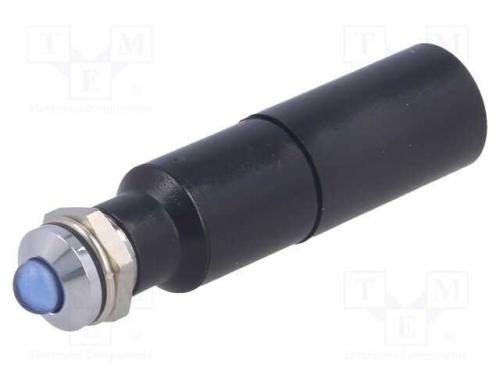 Luz indicadora: LED, convexa, azul, 230VAC, 8,2mm.