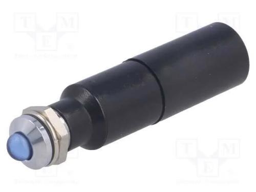Luz indicadora: LED, convexa, azul, 230VAC, 8,2mm.