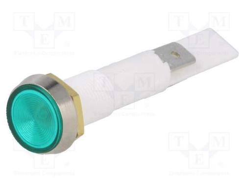 Luz indicadora: com lâmpada de néon, plana, 230VA.