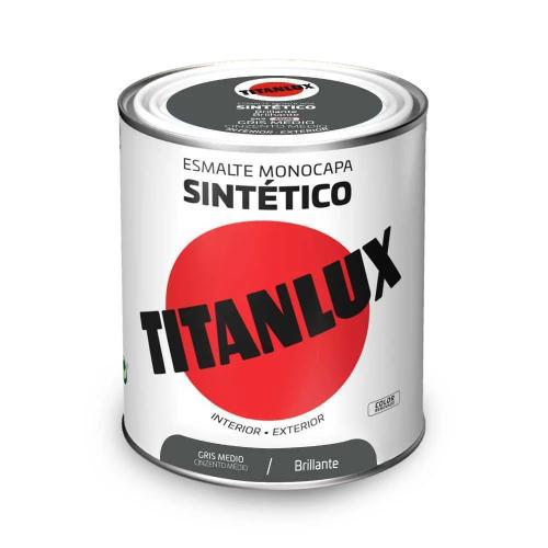 Esmalte Sintético Monocapa Brilhante Cinzento Méd.