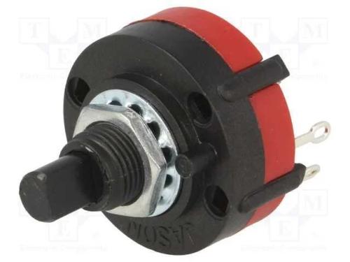 Interruptor: Giratório, Pos: 4, 0,3a/125vac, 30, -20÷70c, L: 15mm