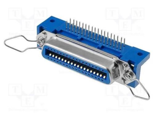 Conector: Centronics, Tomada, Fêmea, Pin: 36, Tht, Angulares 90