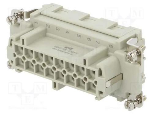 Conector: Hdc, Inserto de Contatos, Fêmea, He, Pin: 16, 16+Pe, 16a