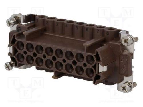 Conector: HDC, fêmea, 180 C, 16+PE, tamanho 77.27.