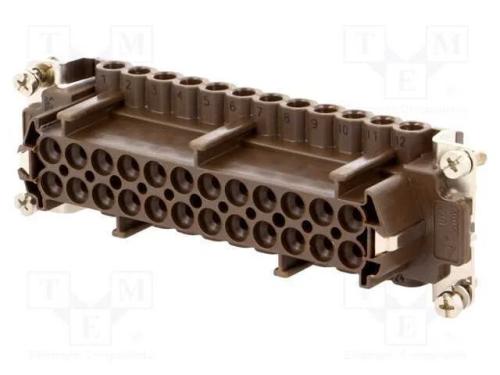 Conector: HDC, fêmea, 180 C, 24+PE, tamanho 104.2.