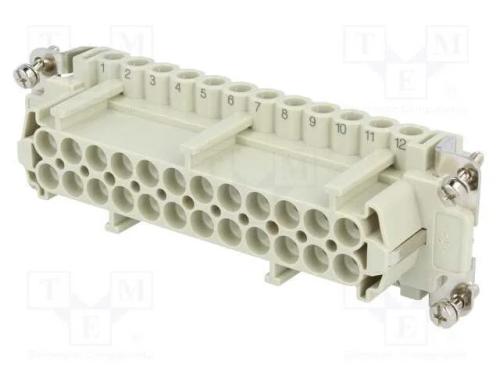 Conector: HDC, fêmea, CNE, PIN: 24, 24+PE, tamanh.