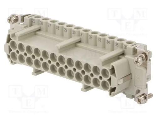 Conector: HDC, fêmea, CNE, PIN: 24, 24+PE, tamanh.