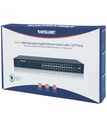 Intellinet Switch 24x Ge Web-Managed Rackmount 2x Sfp