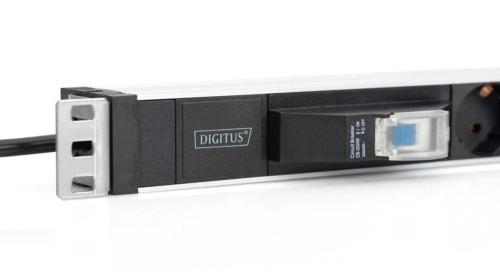 Digitus 6-Fach Steckdosenleiste 19" Alu.,1he,Schutzschalter