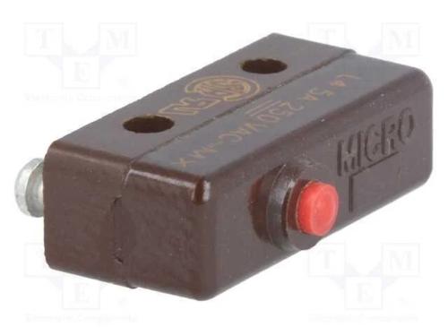 Microinterruptor Snap Action, Sem Alavanca, Spdt, 5a/250vac