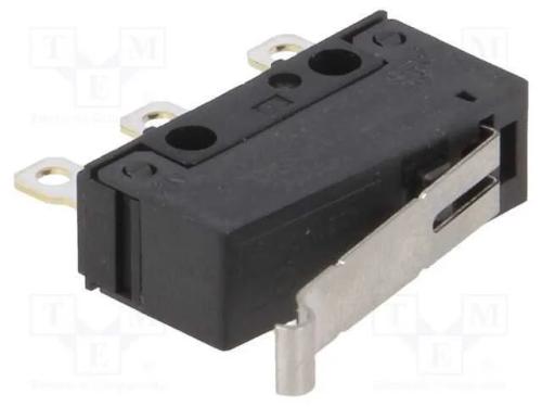 Microinterruptor Snap Action, com Alavanca Que Simula Um Rolo