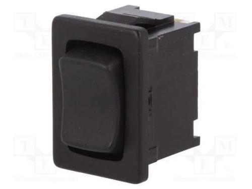 ROCKER, SP3T, Pos: 3, (ON)-OFF-(ON), 6A/250VAC, p.