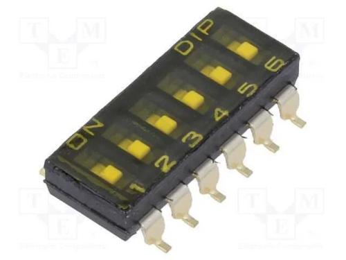 Interruptor: DIP-SWITCH, OFF-ON, 0,025A/24VDC, Po.
