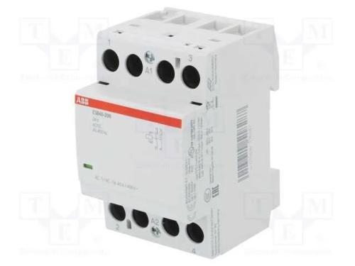 Contator: 2-De Polo de Instalação, 40a, 24vac, 24vdc, No X2