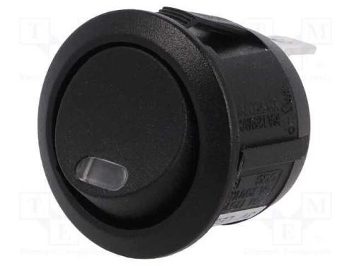 ROCKER, SPST, Pos: 2, ON-OFF, 10A/250VAC, 10A/24V.