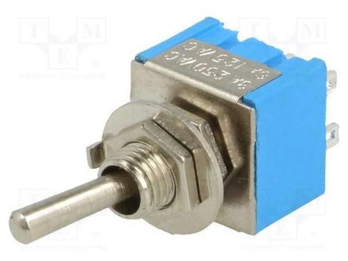 Interruptor: de alavanca, Pos: 2, DPDT, ON-ON, 3A.
