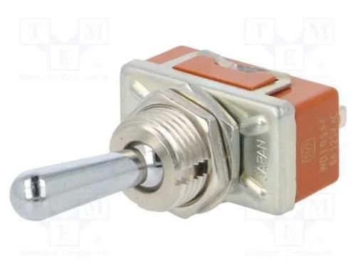 Interruptor: de alavanca, Pos: 2, SPST, ON-OFF, 6.