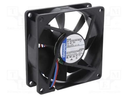 Ventilador: DC, transversal, 48VDC, 80x80x25mm, 6.