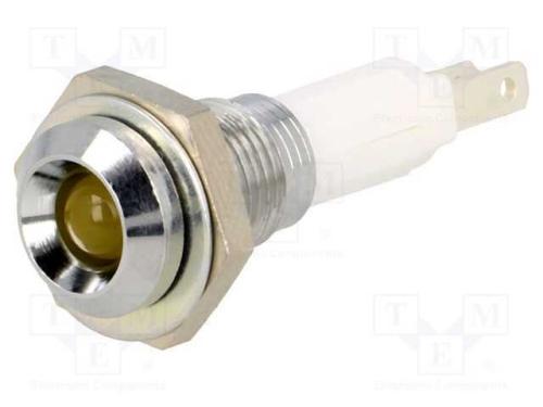 Luz Indicadora: Led, Côncavo, Amarela, 9mm, para .