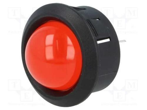 Luz Indicadora: Led, Convexa, Vermelho, 25,65mm, .