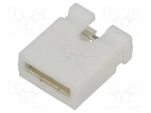 Jumper, pinos, fêmea, abertas, 2,54mm, 1x2, branca