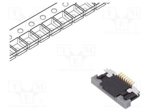 Conector: FFC/FPC, horizontais, PIN: 8, contactos.