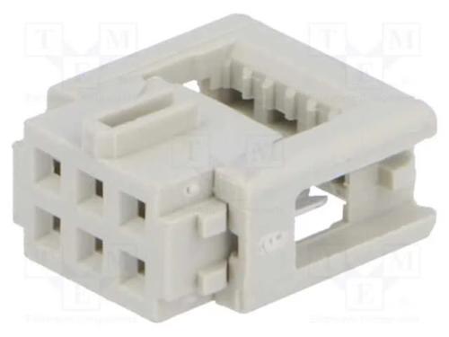 Ficha, Idc, Fêmea, Pin: 6, para Fita, 1,27mm, R. Contatos: 2,54mm