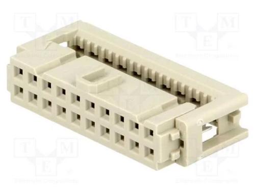 Ficha, Idc, Fêmea, Pin: 20, para Fita, 1,27mm, R. Contatos: 2,54mm